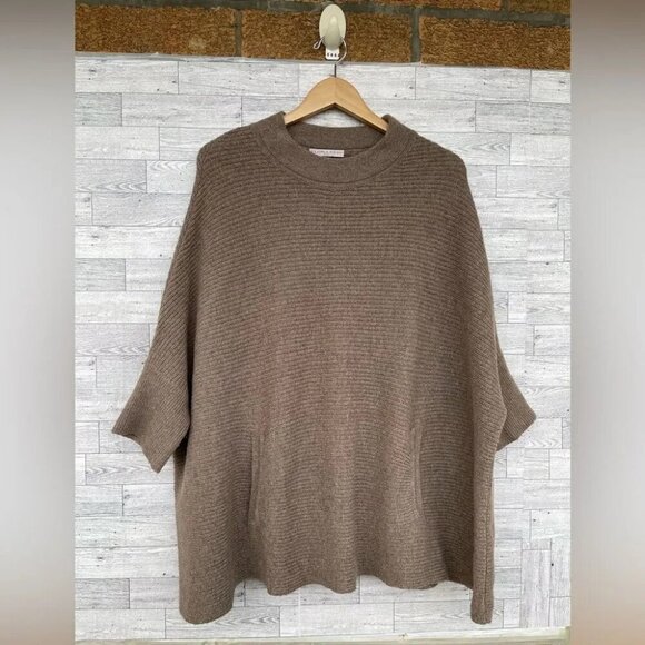 FLORA FEDI PONCHO SWEATER large - Picture 1 of 9
